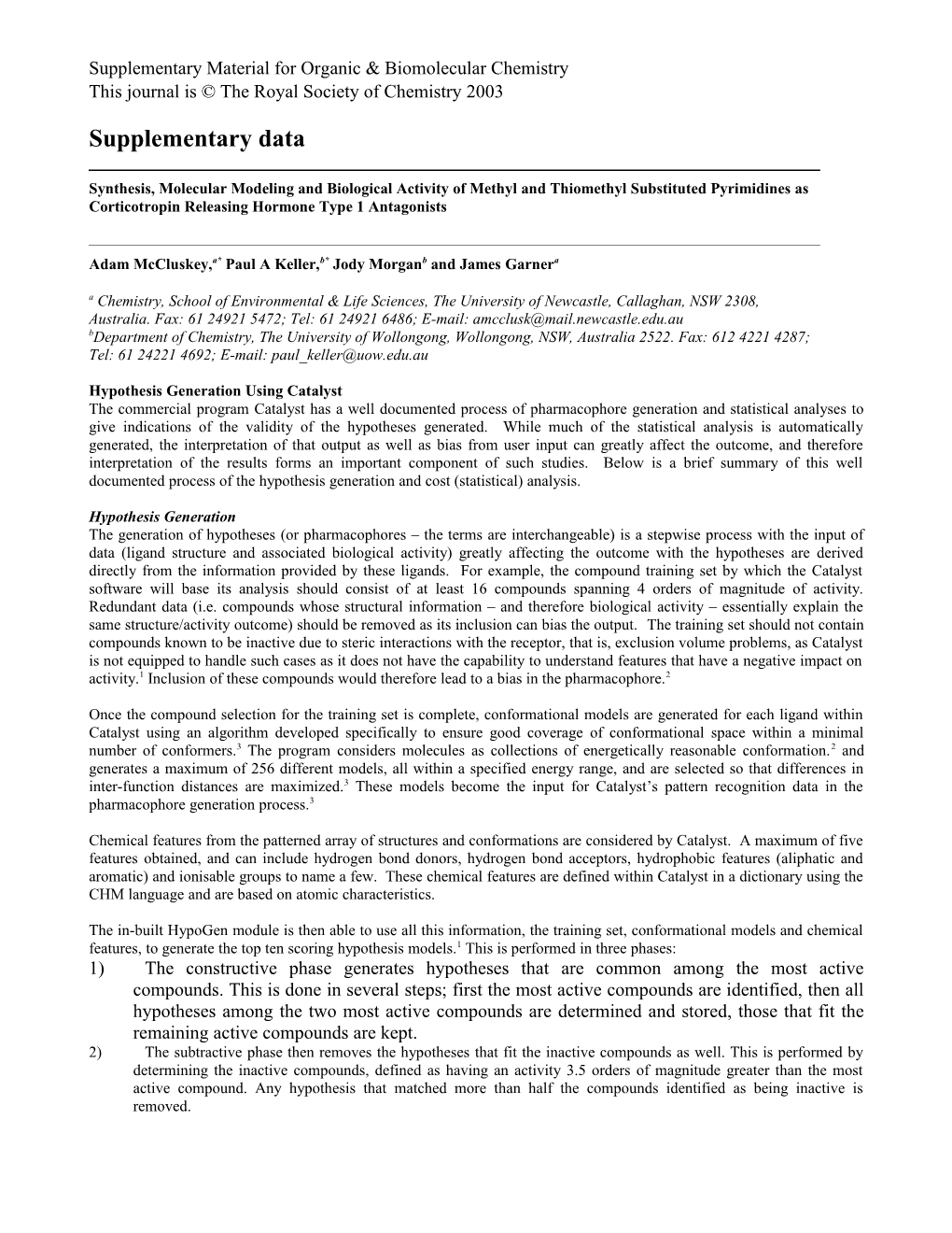 Supplementary Material for Organic & Biomolecular Chemistry