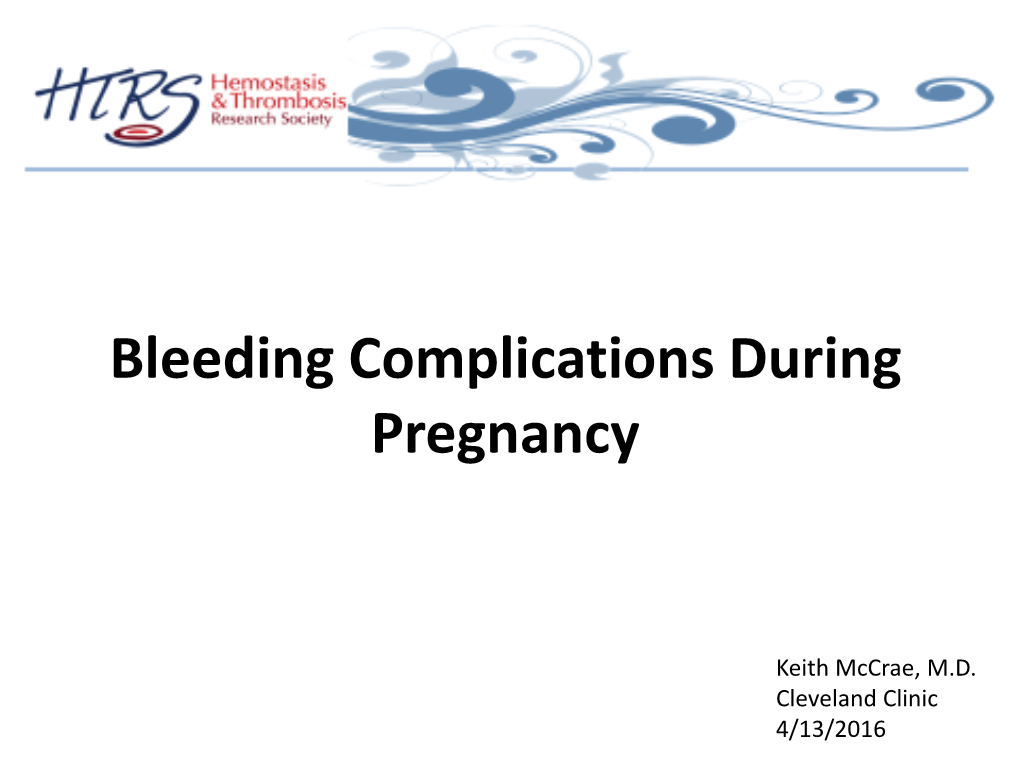 Postpartum Hemorrhage