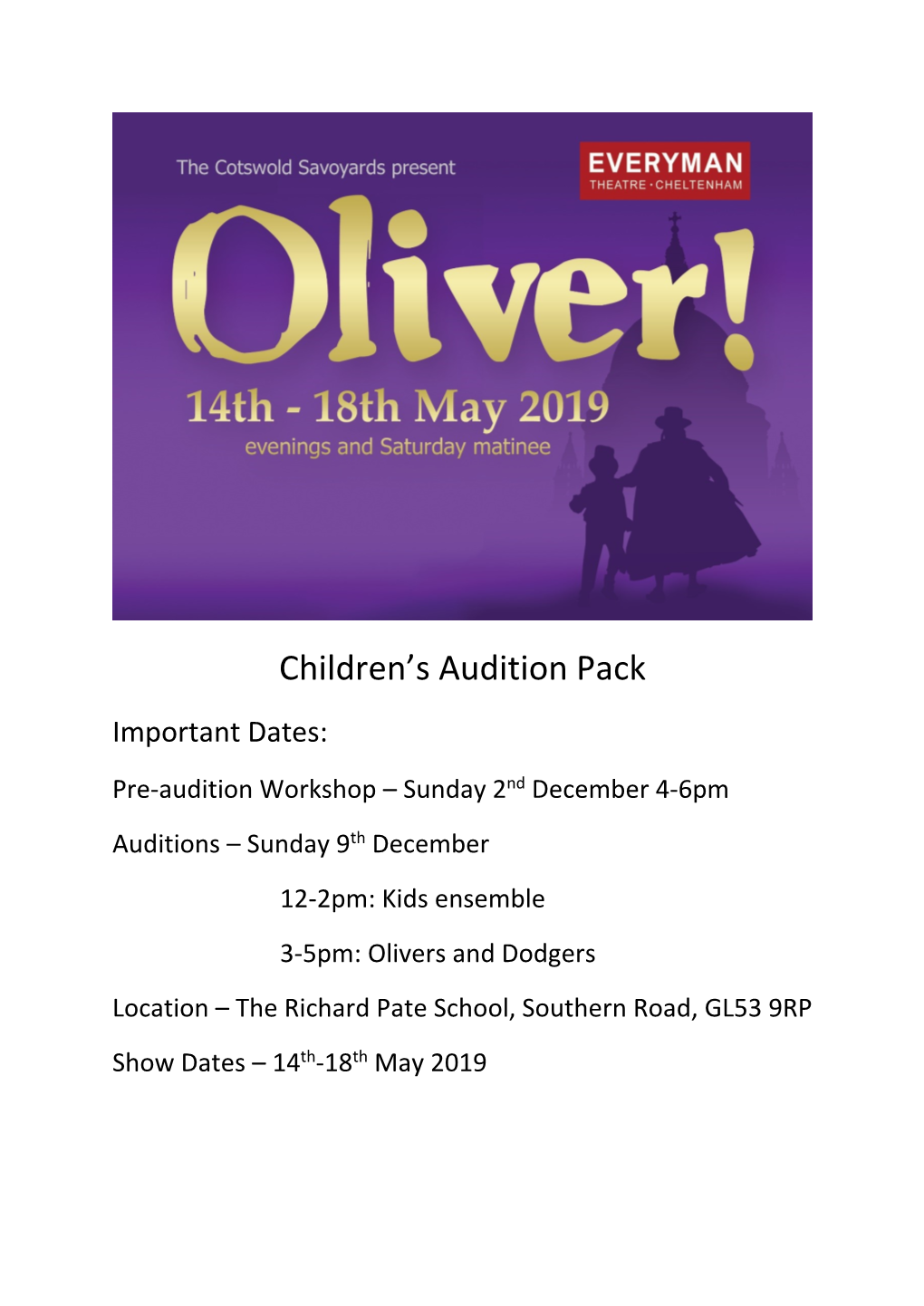 Children's Audition Pack