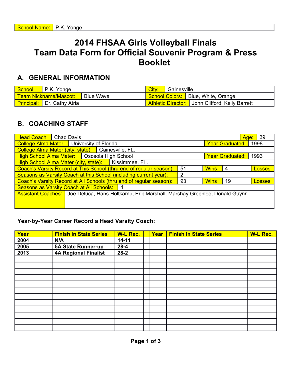 Team Data Form for Official Souvenir Program & Press Booklet s6