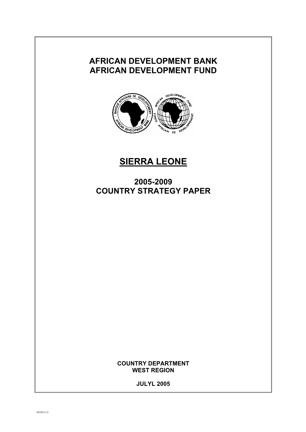 2005-2009-Sierra Leone-Country Strategy Paper