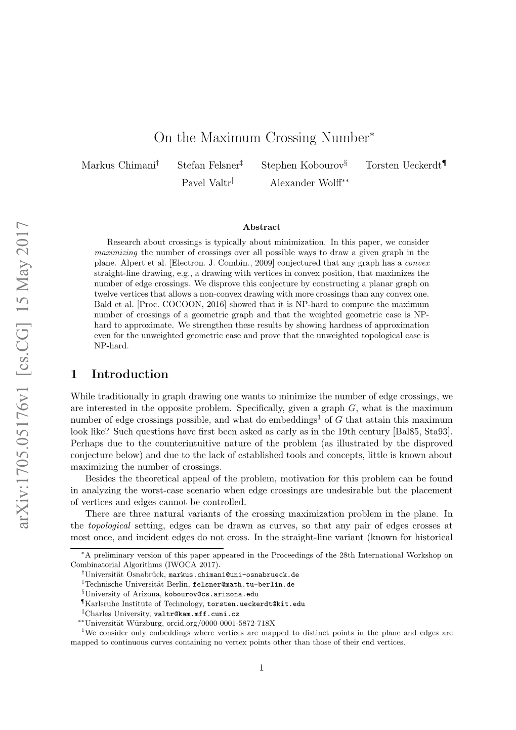 On the Maximum Crossing Number∗