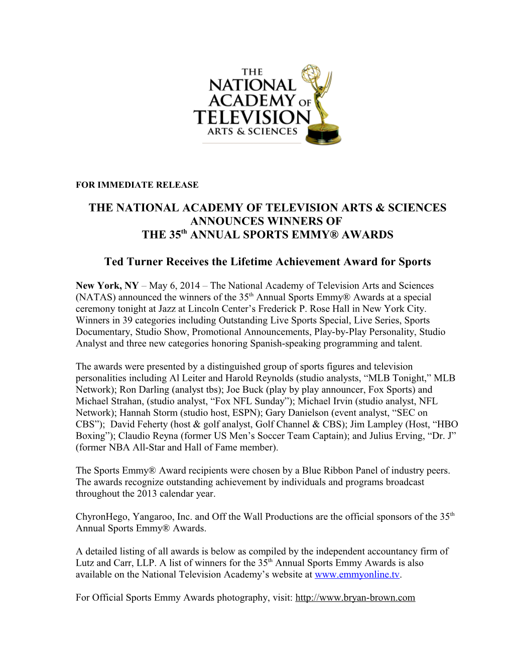 The National Academy of Television Arts & Sciences