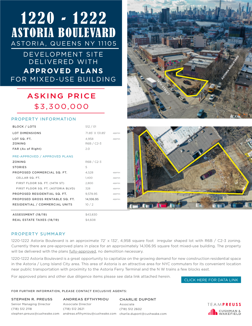 Astoria Boulevard Astoria, Queens Ny 11105 Development Site Delivered with Approved Plans
