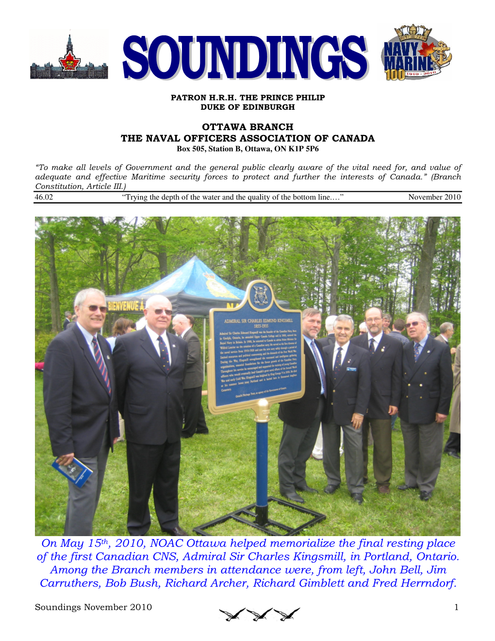 On May 15Th, 2010, NOAC Ottawa Helped Memorialize the Final Resting