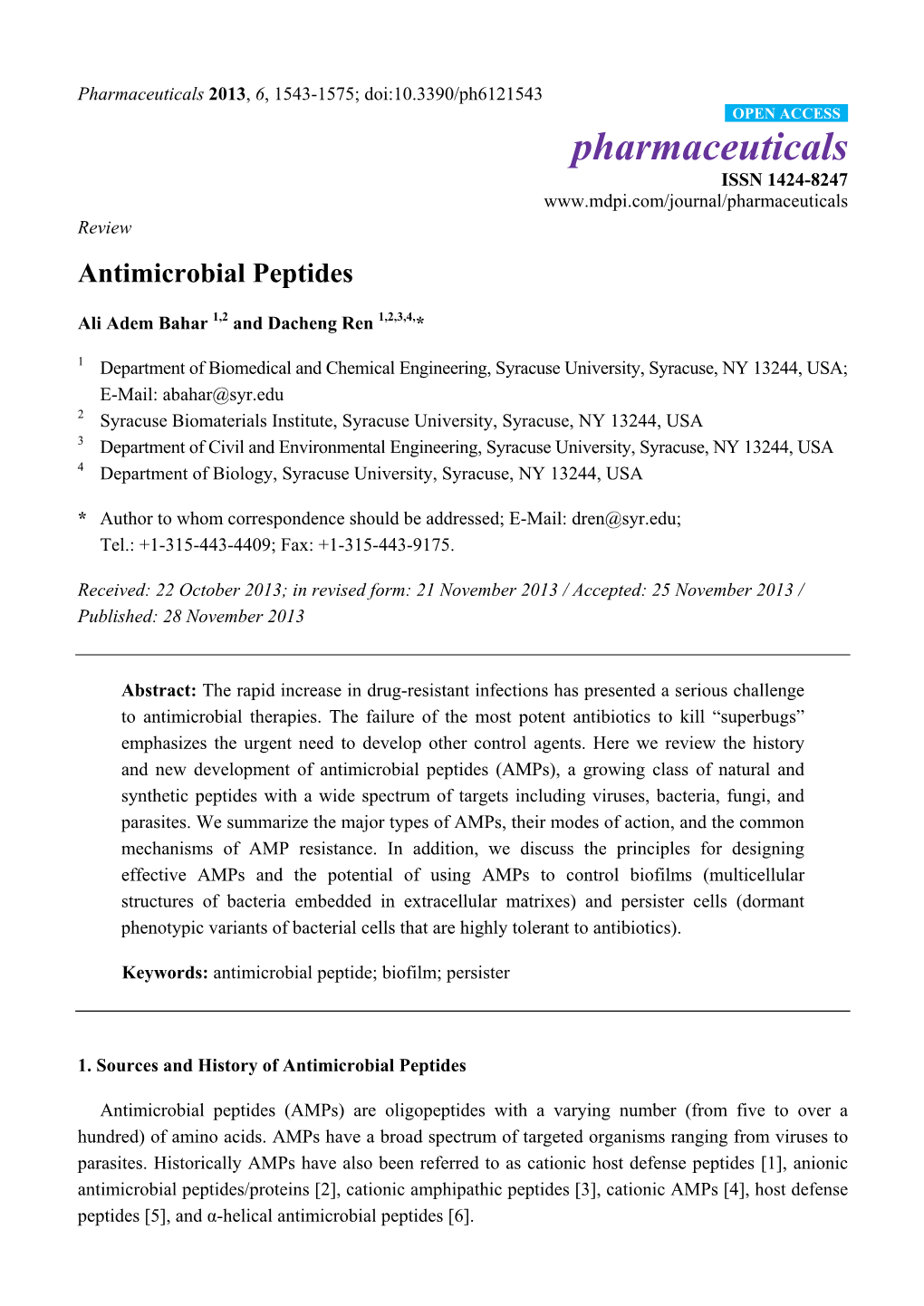 Antimicrobial Peptides