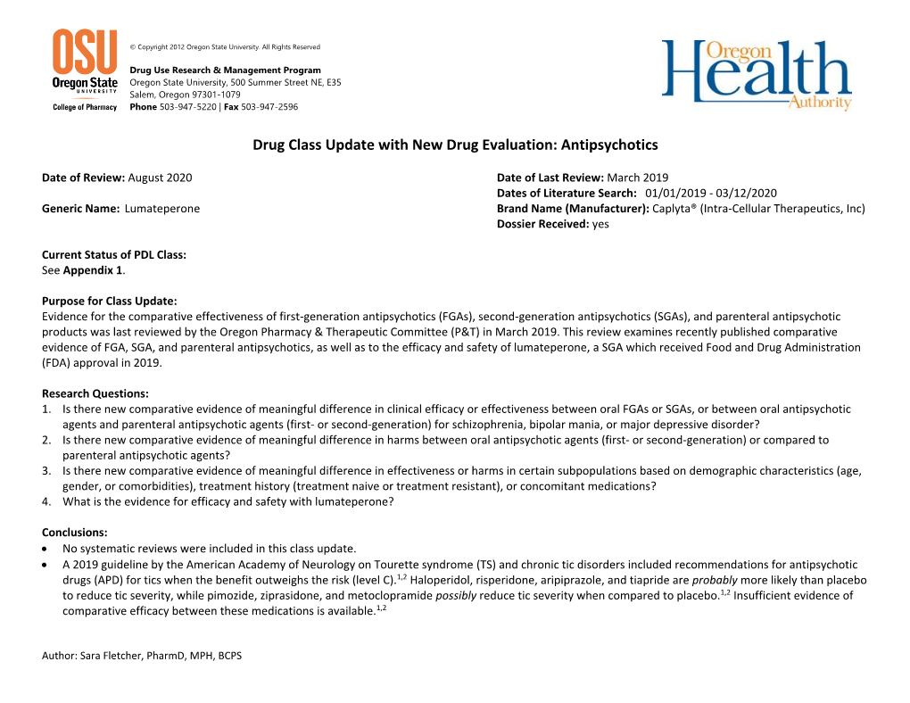 New Drug Evaluation Monograph Template