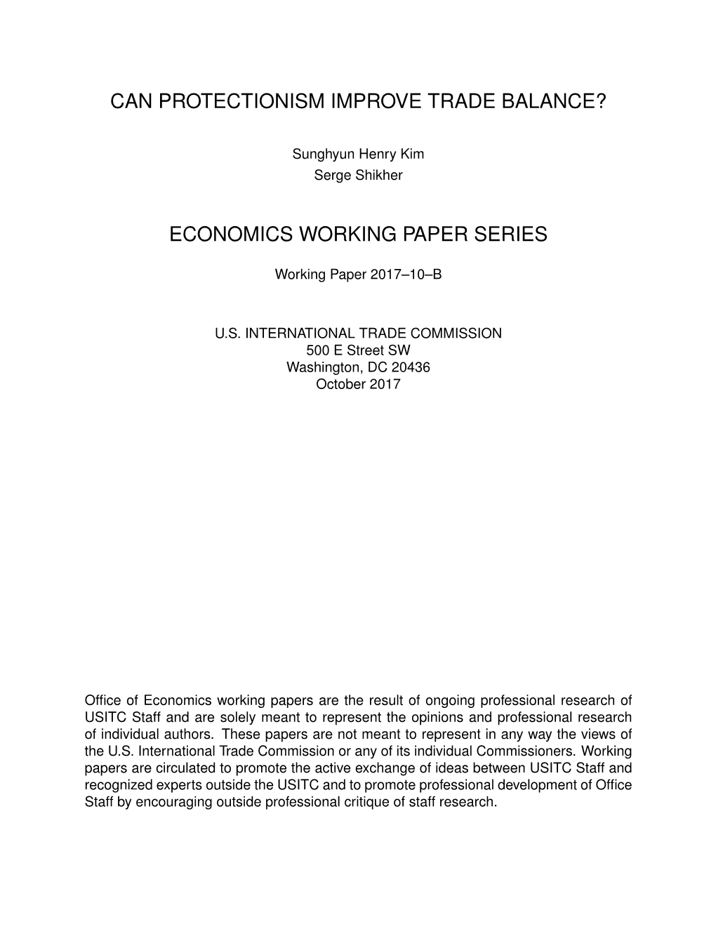 Can Protectionism Improve Trade Balance?