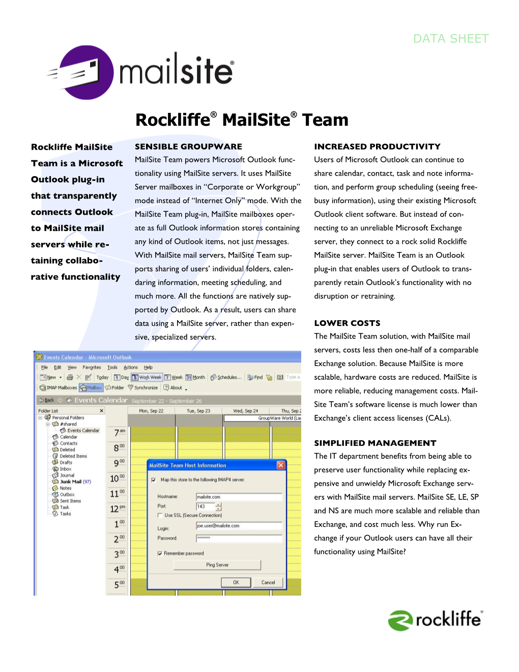 Rockliffe® Mailsite® Team