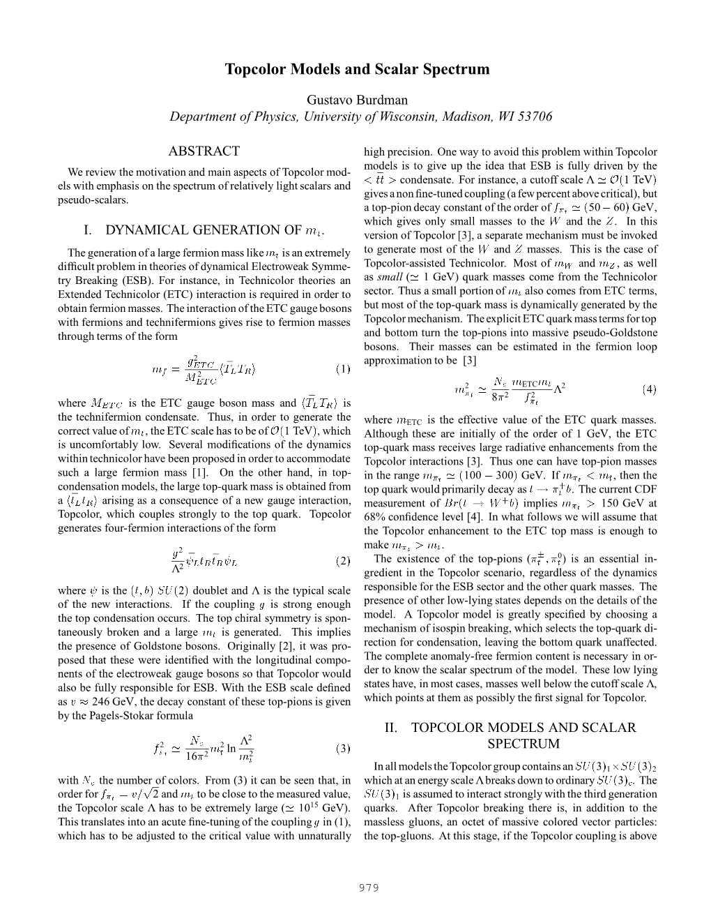 Topcolor Models and Scalar Spectrum 1 2