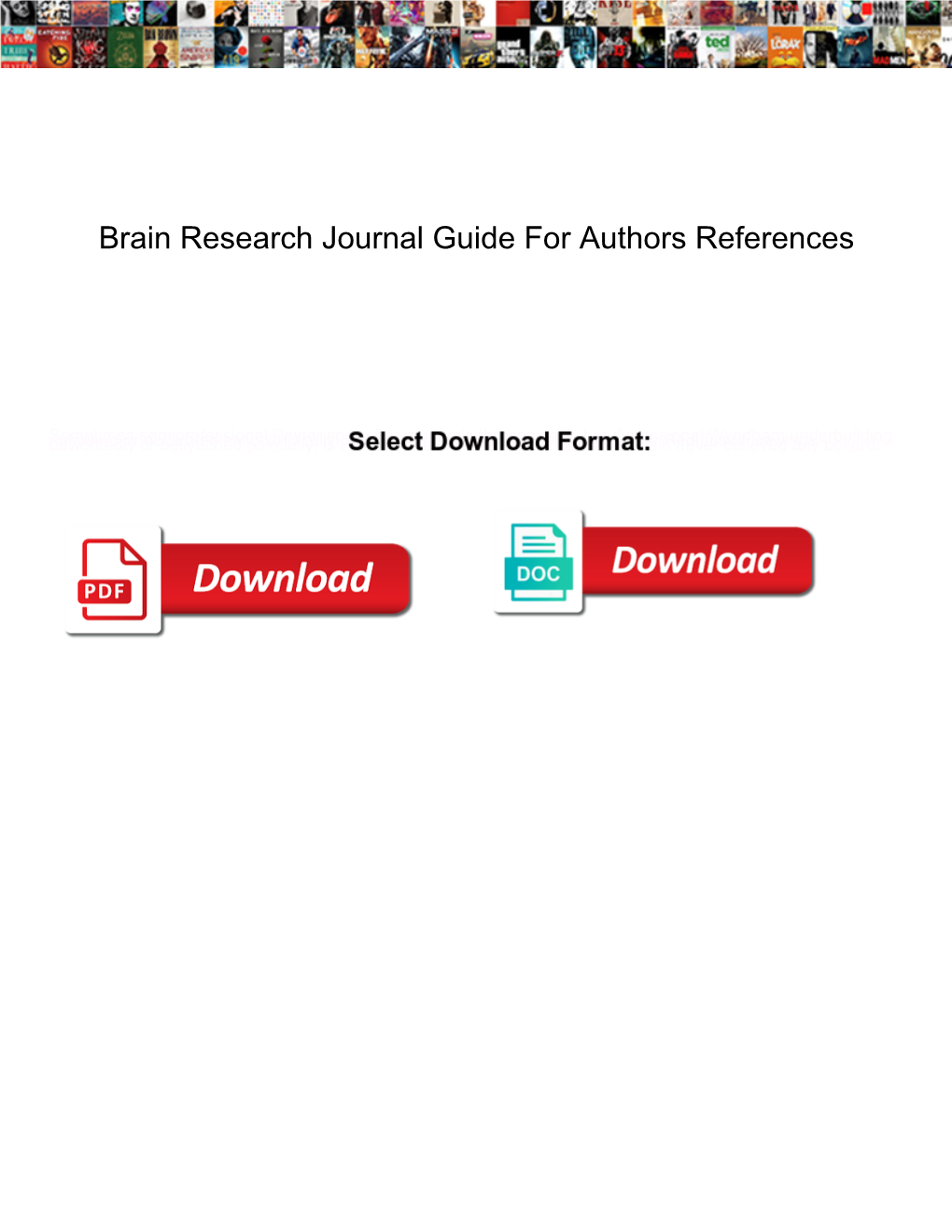 Brain Research Journal Guide for Authors References