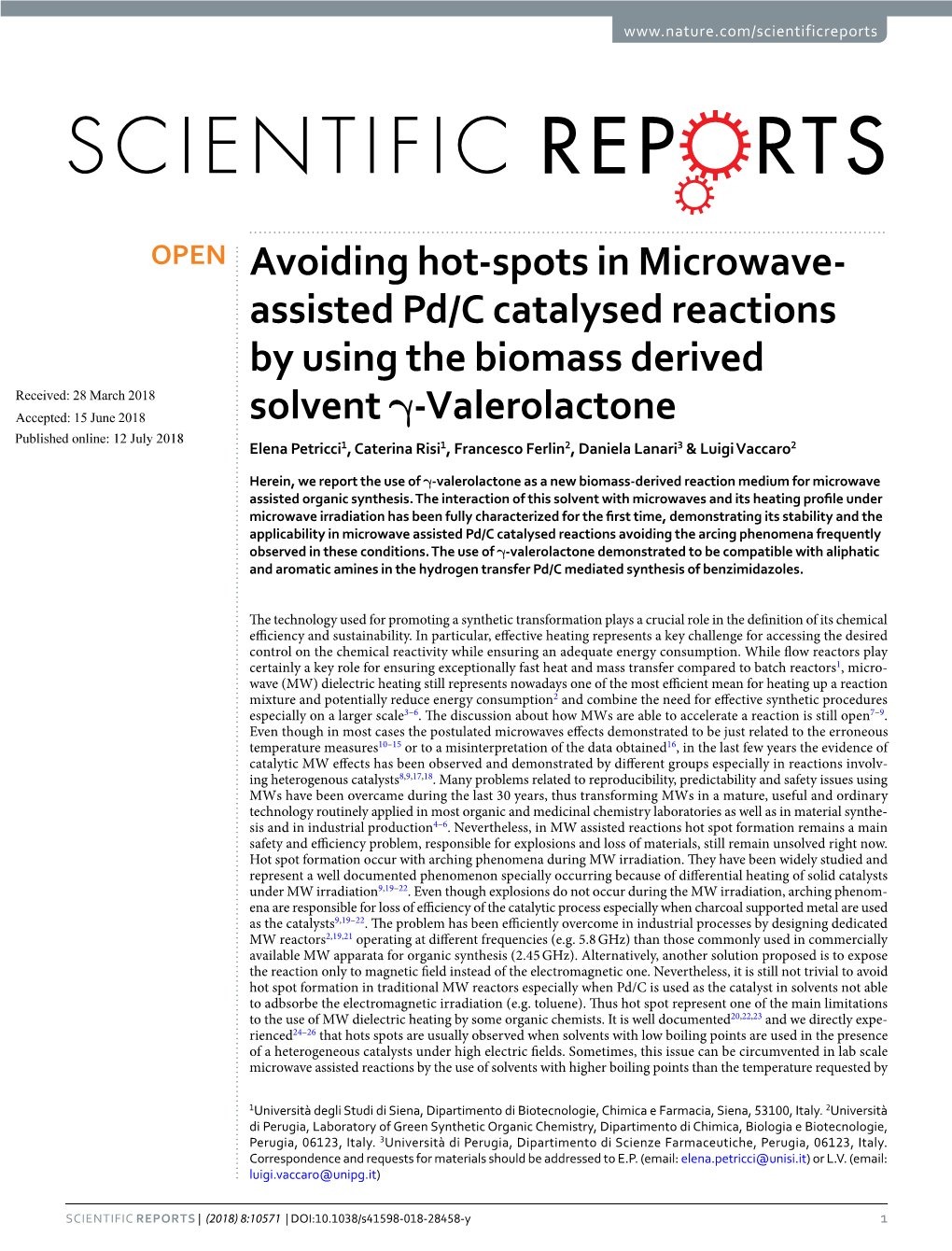 Avoiding Hot-Spots in Microwave-Assisted Pd/C Catalysed