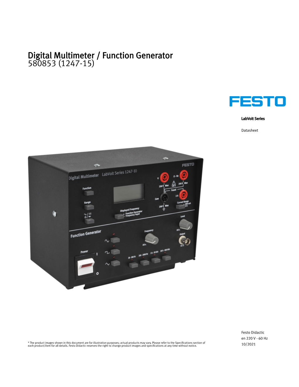 Digital Multimeter Function Generator, Model 1247-10