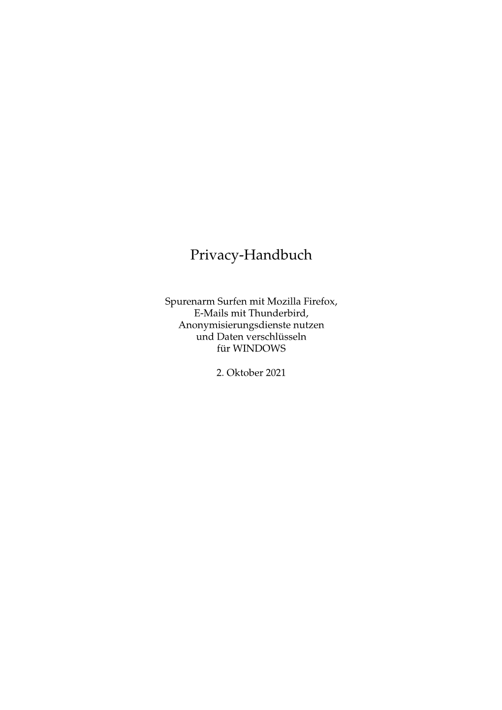 Privacy-Handbuch Windows (PDF)