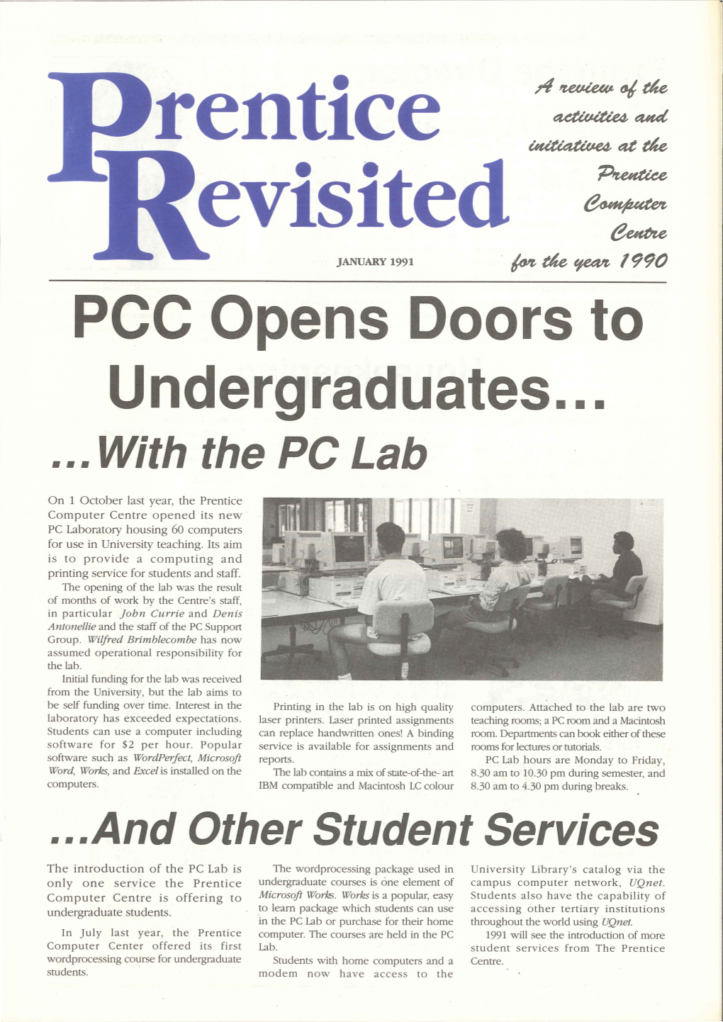 PCC Opens Doors to U Nderg Rad Uates