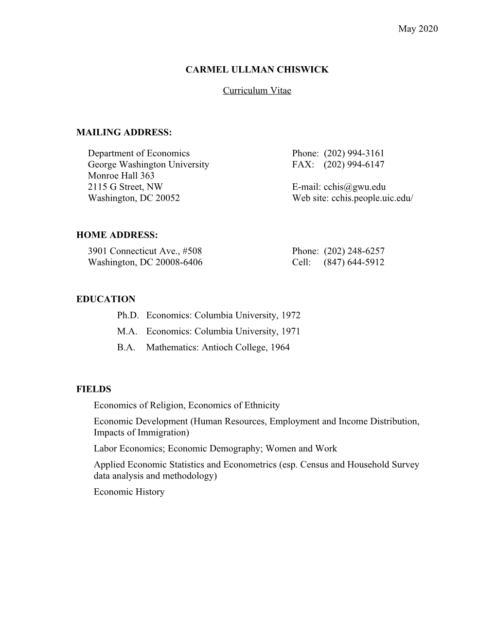 Curriculum Vitae