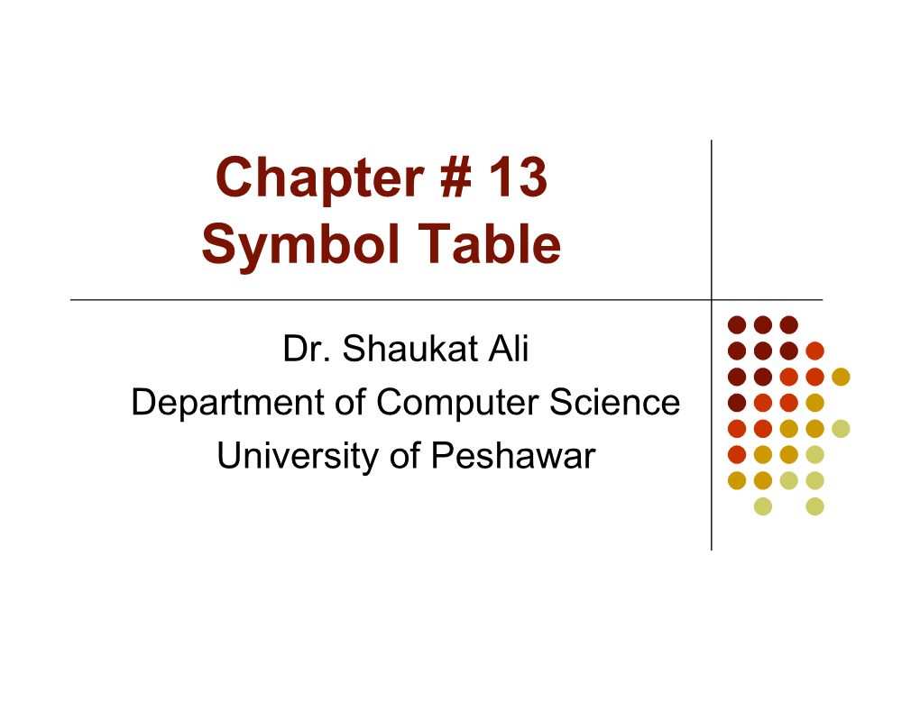 Symbol Table