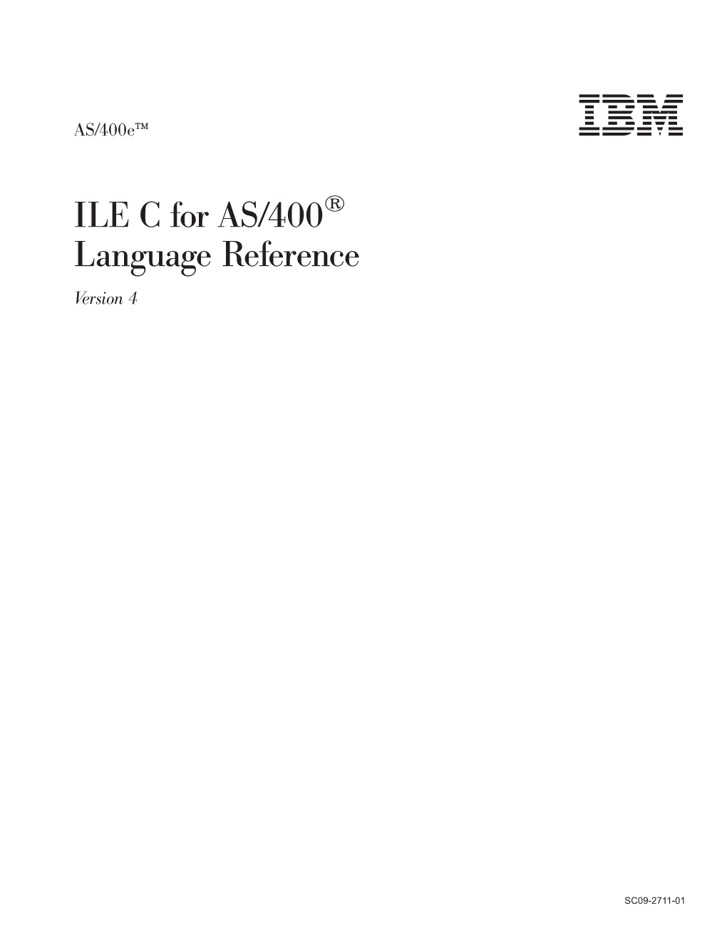 ILE C for AS/400 Language Reference