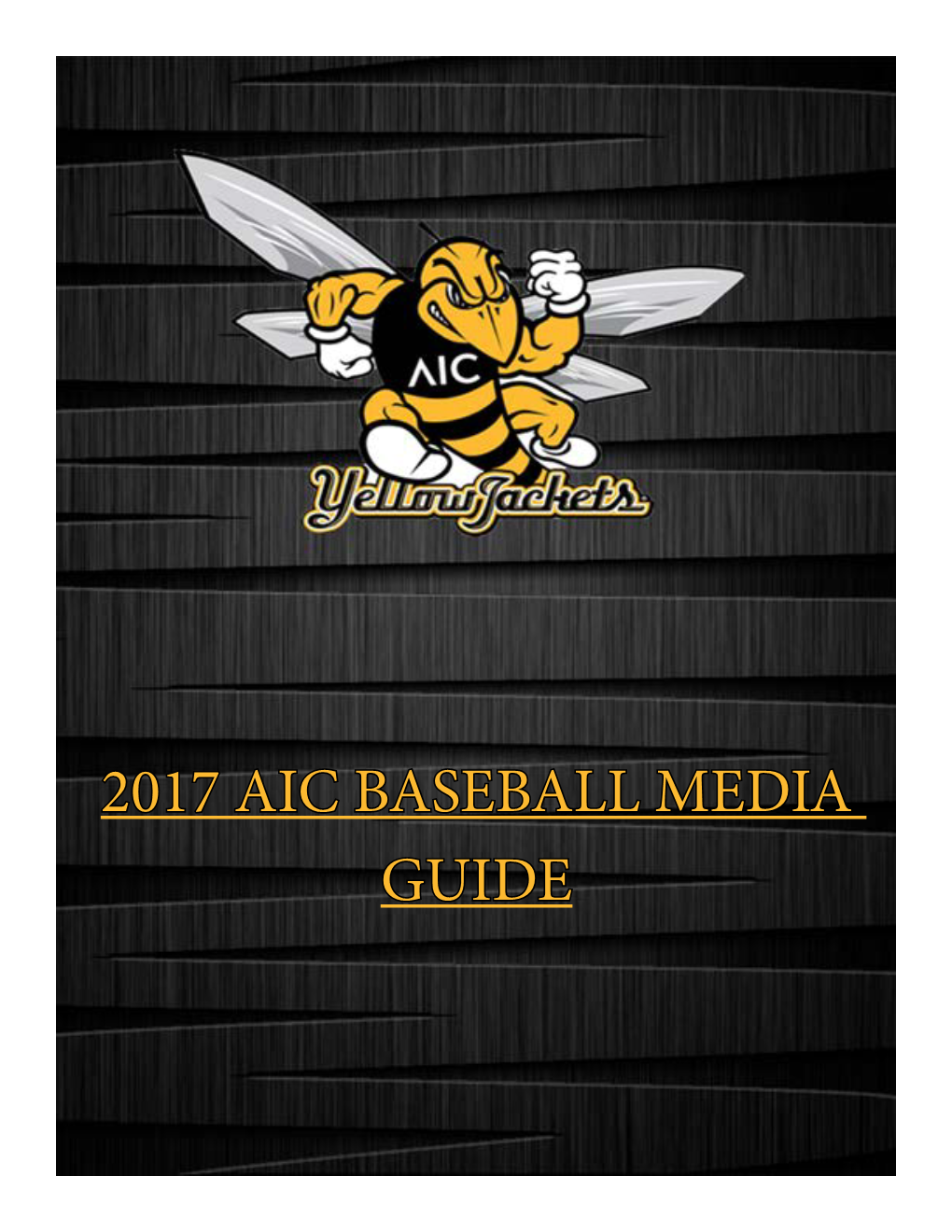 2017 AIC BASEBALL MEDIA GUIDE American International College 2017 Baseball Next Game: Saturday, March 25Th Vs Assumption College @ 12P.M & 3P.M