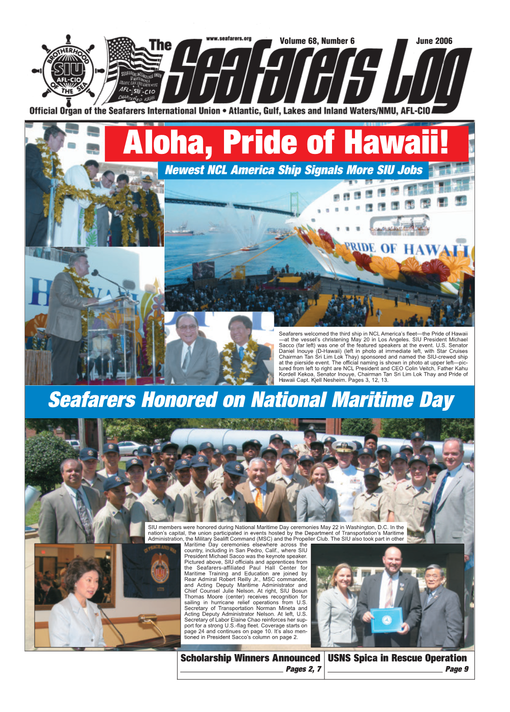 Aloha, Pride of Hawaii! Newest NCL America Ship Signals More SIU Jobs