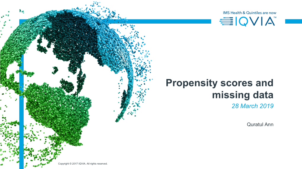 Propensity Scores and Missing Data 28 March 2019