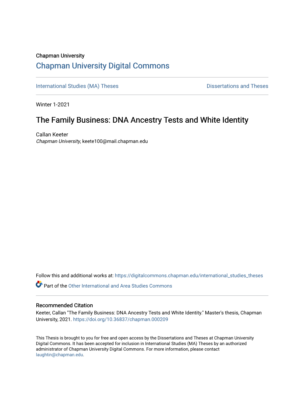 DNA Ancestry Tests and White Identity