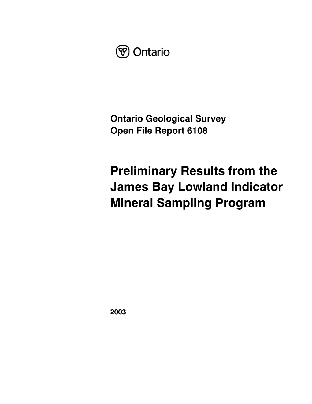 James Bay Indicator Mineral