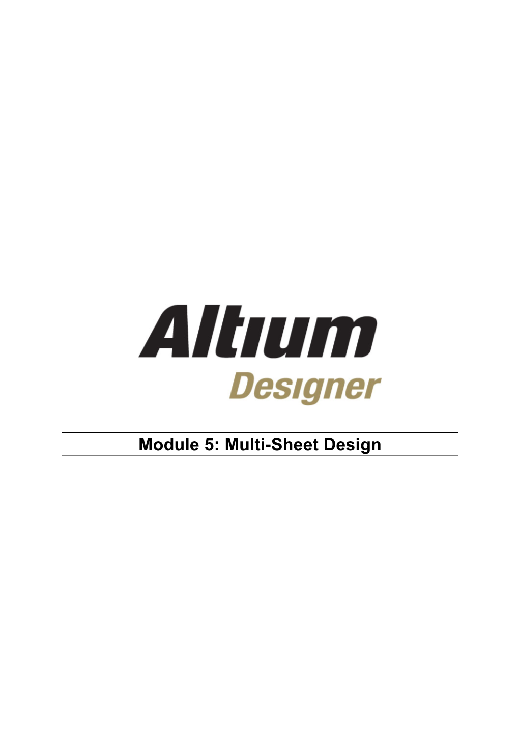 Module 5: Multi-Sheet Design