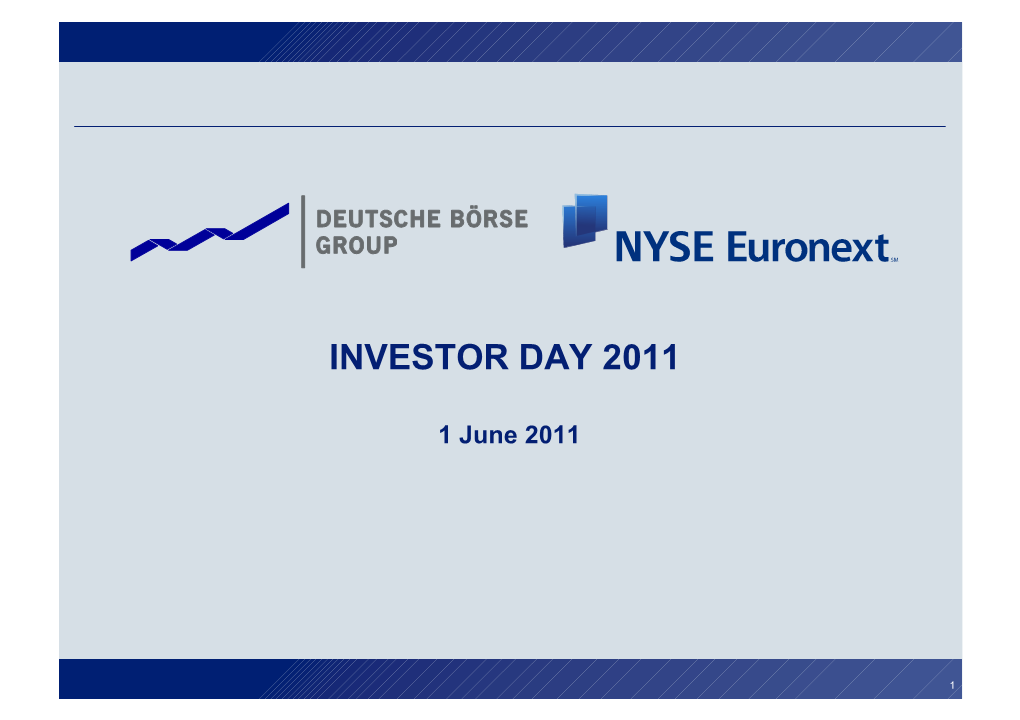Investor Day 2011