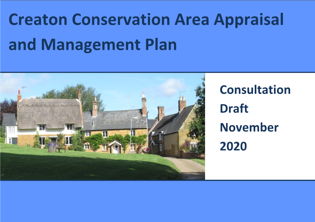 Creaton Conservation Area Appraisal and Management Plan