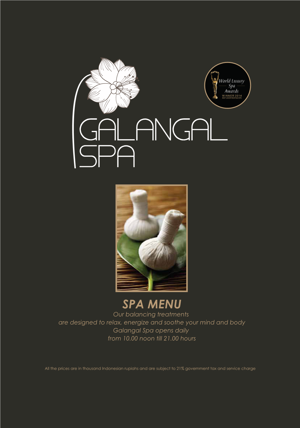 Galangal Spa Menu 2018