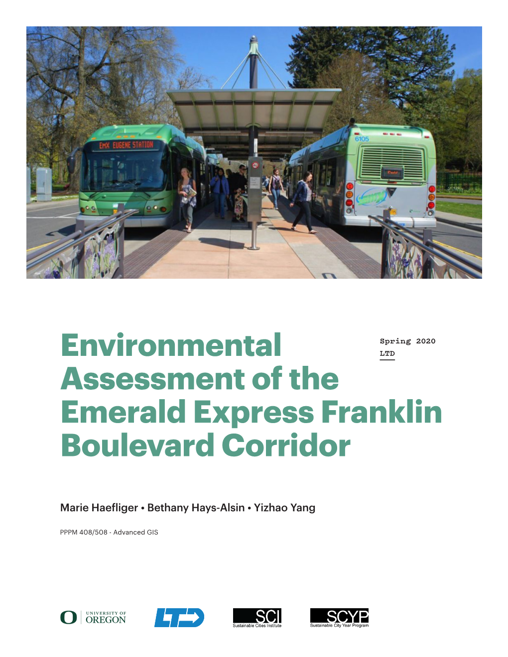 Environmental Assessment of the Emerald Express Franklin Boulevard Corridor