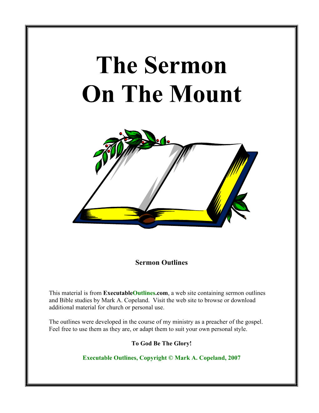 The Sermon on the Mount