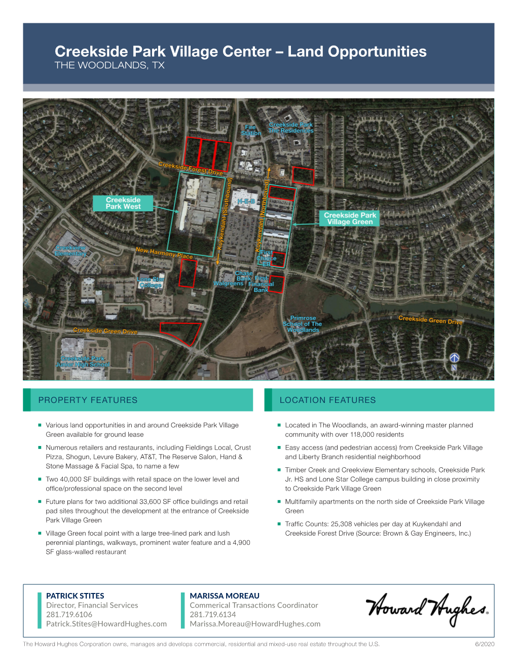 Creekside Park Village Center – Land Opportunities the WOODLANDS, TX