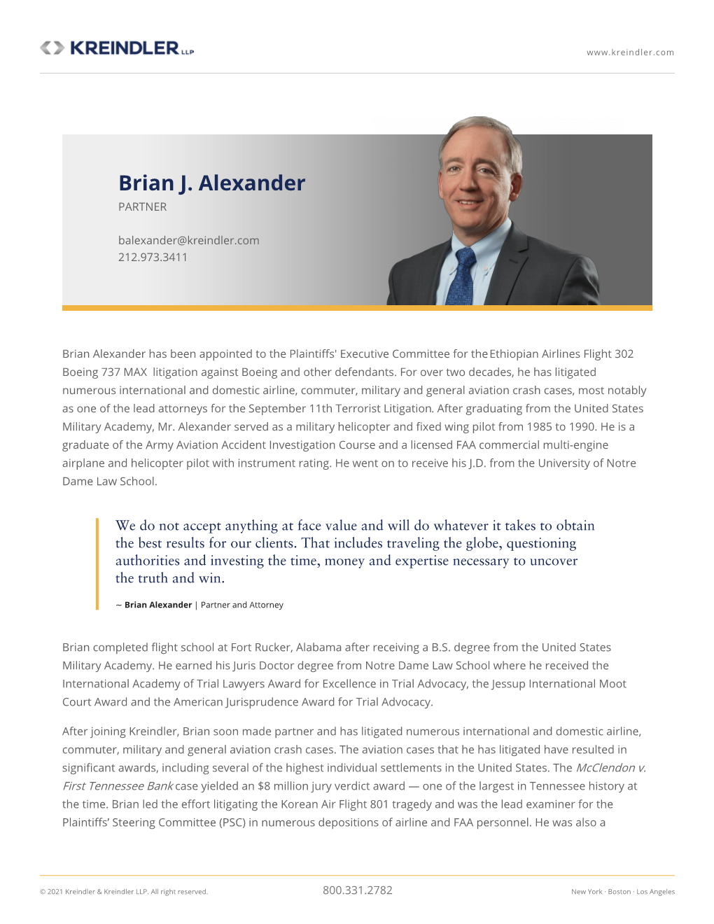 Brian J. Alexander PARTNER