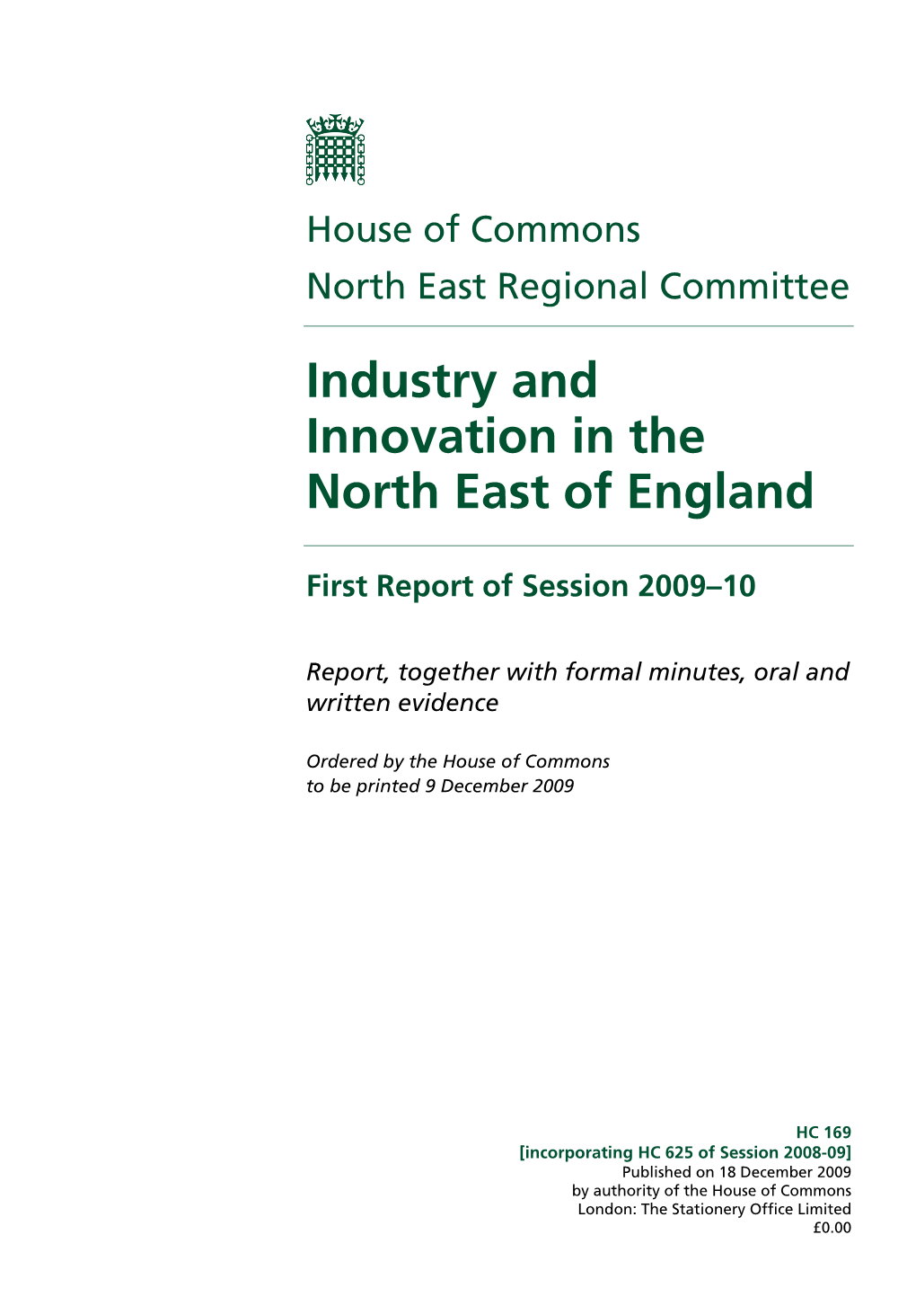 Industry and Innovation in the North East of England