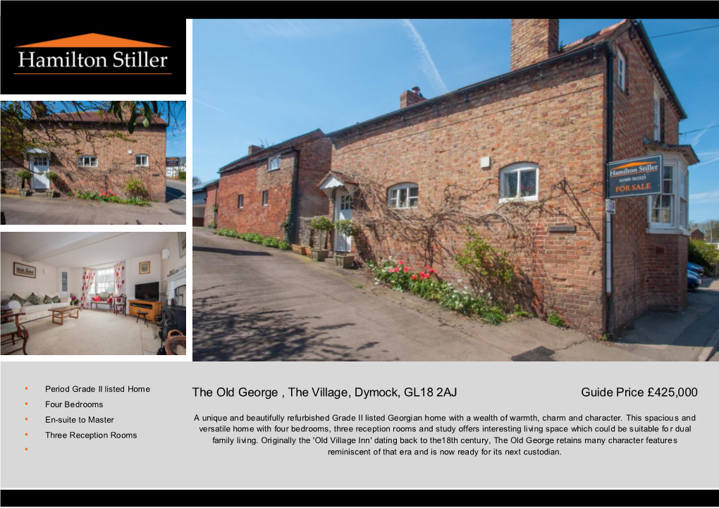 The Old George , the Village, Dymock, GL18 2AJ Guide Price £425,000 • Four Bedrooms