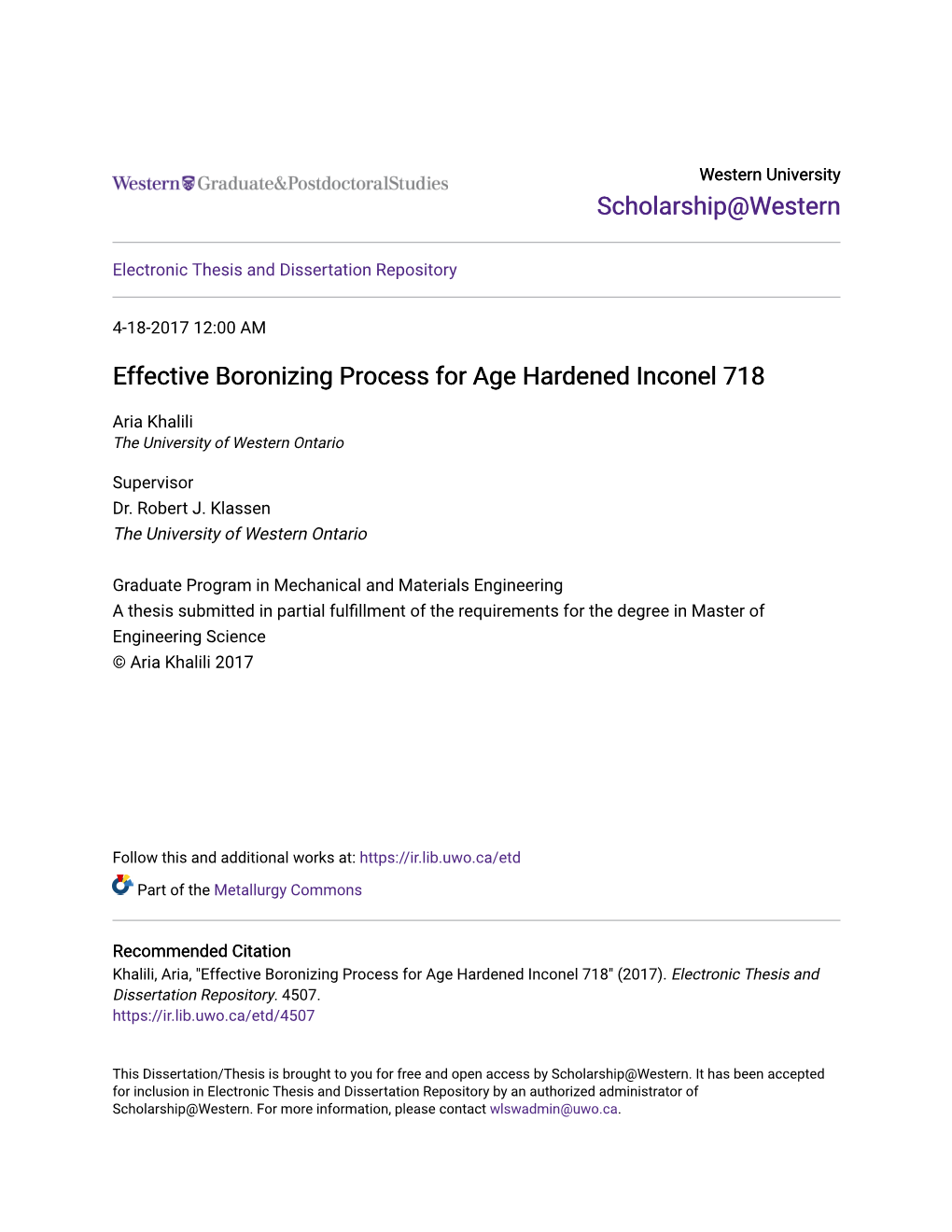 Effective Boronizing Process for Age Hardened Inconel 718