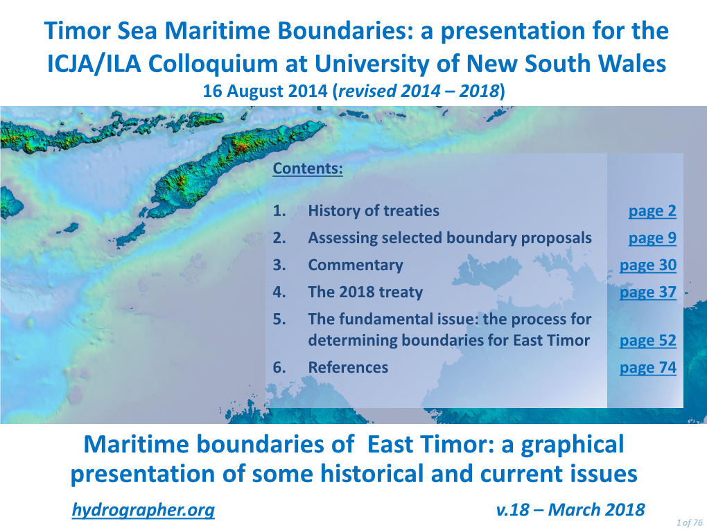 Colloquium at University of New South Wales 16 August 2014 (Revised 2014 – 2018)