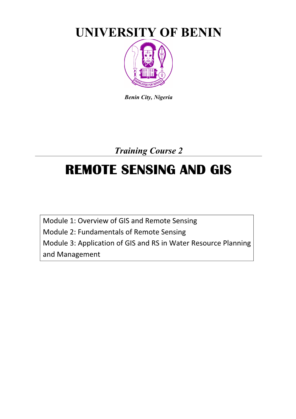 Remote Sensing and Gis