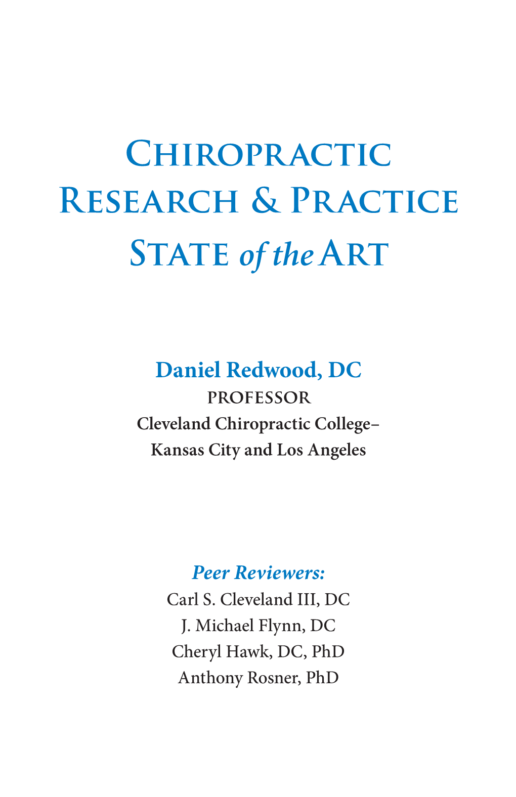 Chiropractic Research & Practice State of The