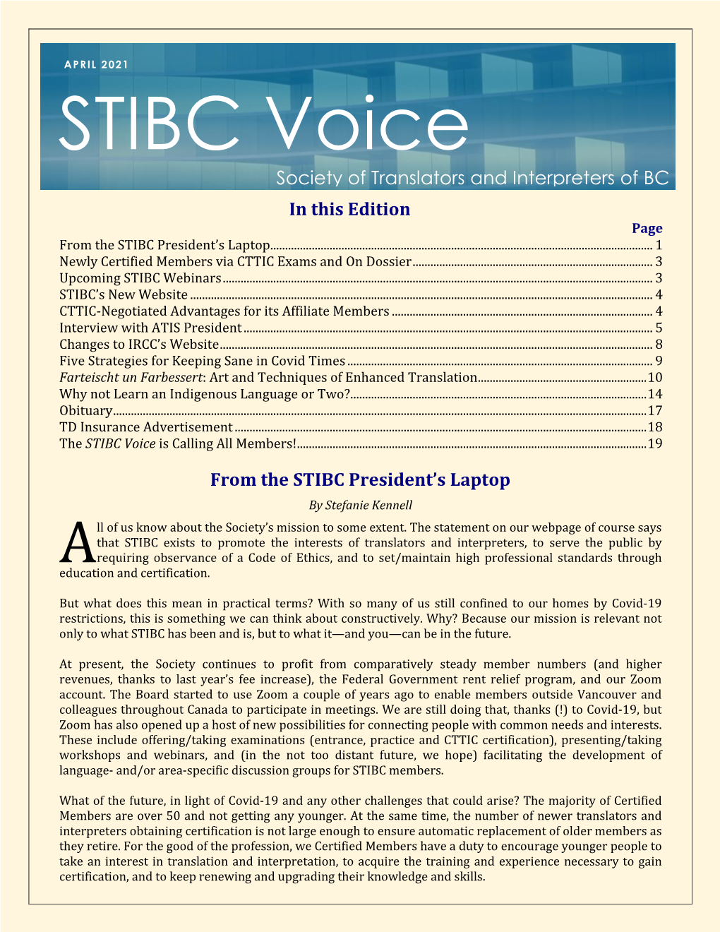 STIBC Voice Society of Translators and Interpreters of BC
