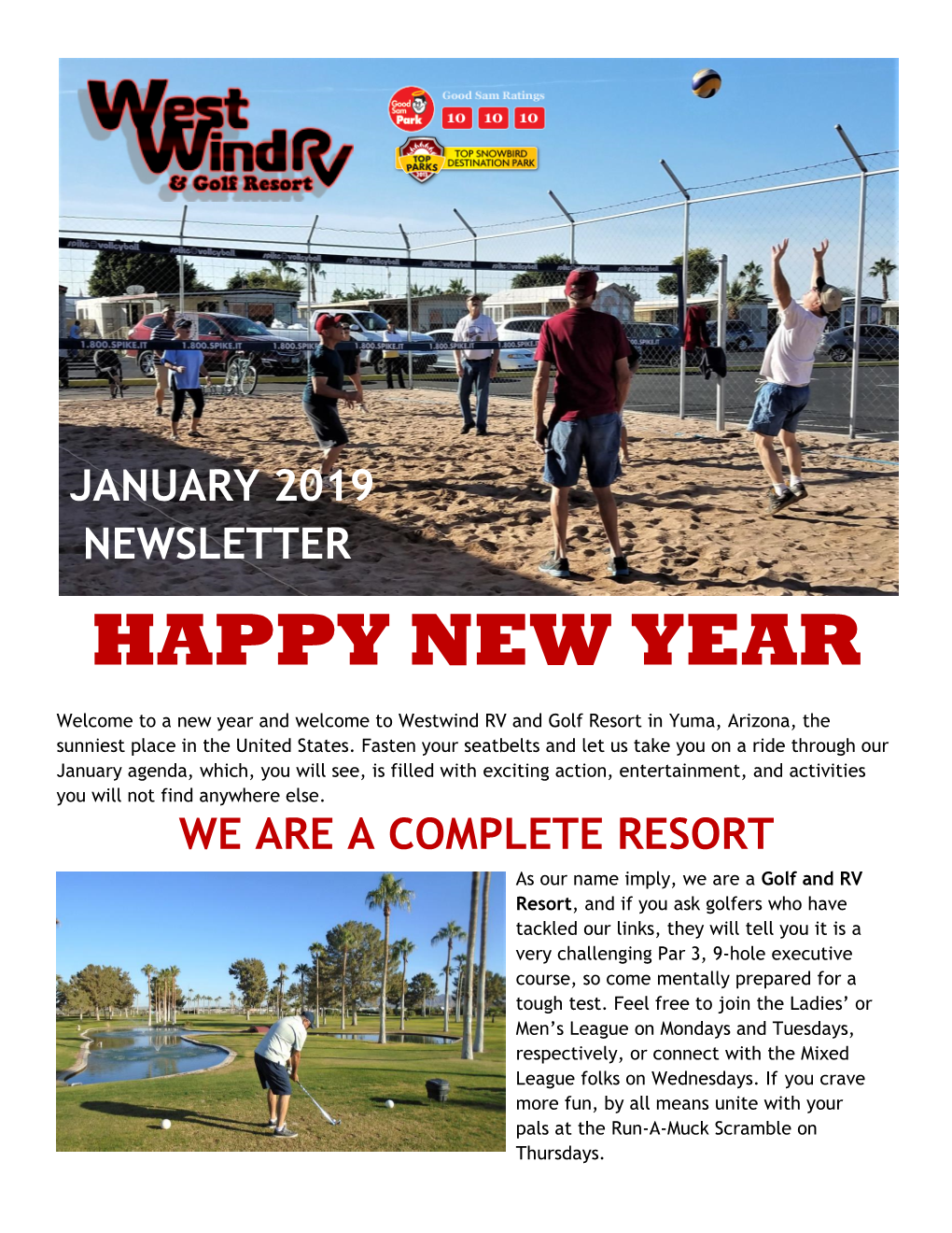 January 2019 Newsletter