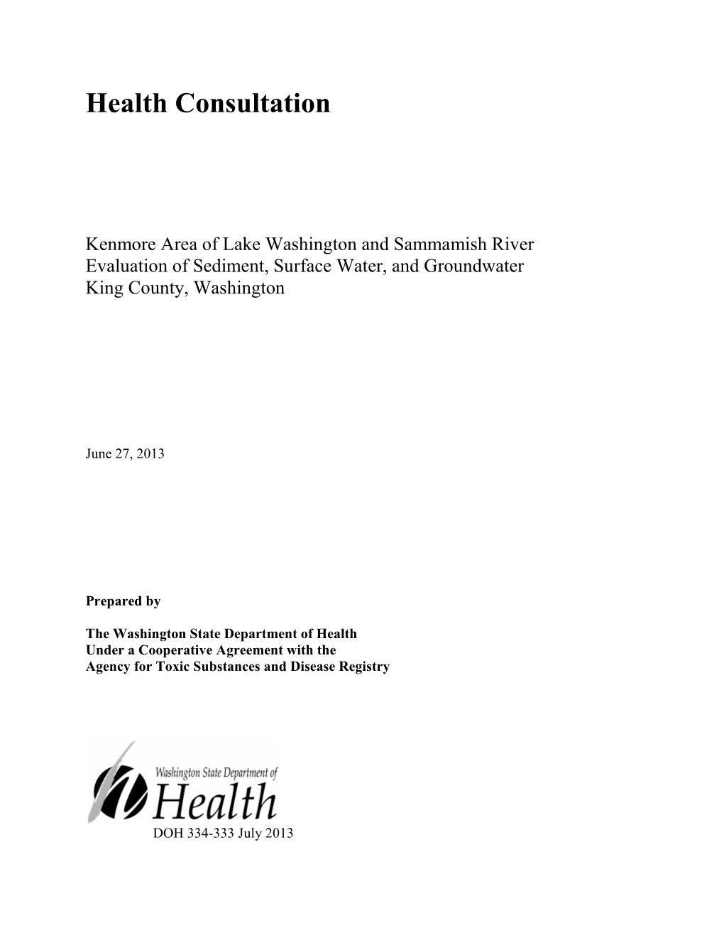 Kenmore Area of Lake Washington and Sammamish River, Evaluation