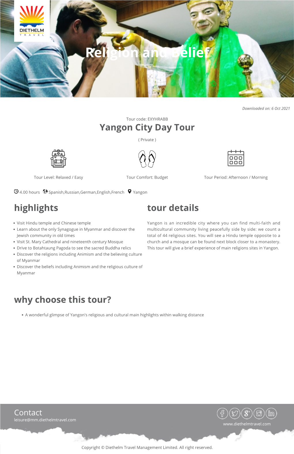 Yangon City Day Tour