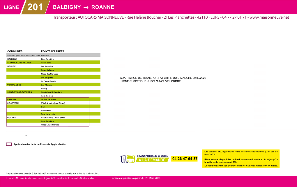 Ligne Balbigny Roanne