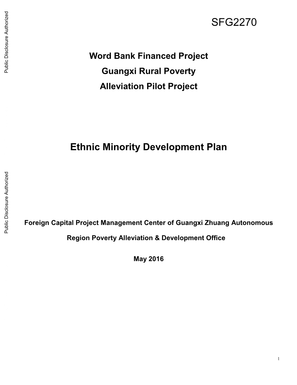 Word Bank Financed Project Guangxi Rural