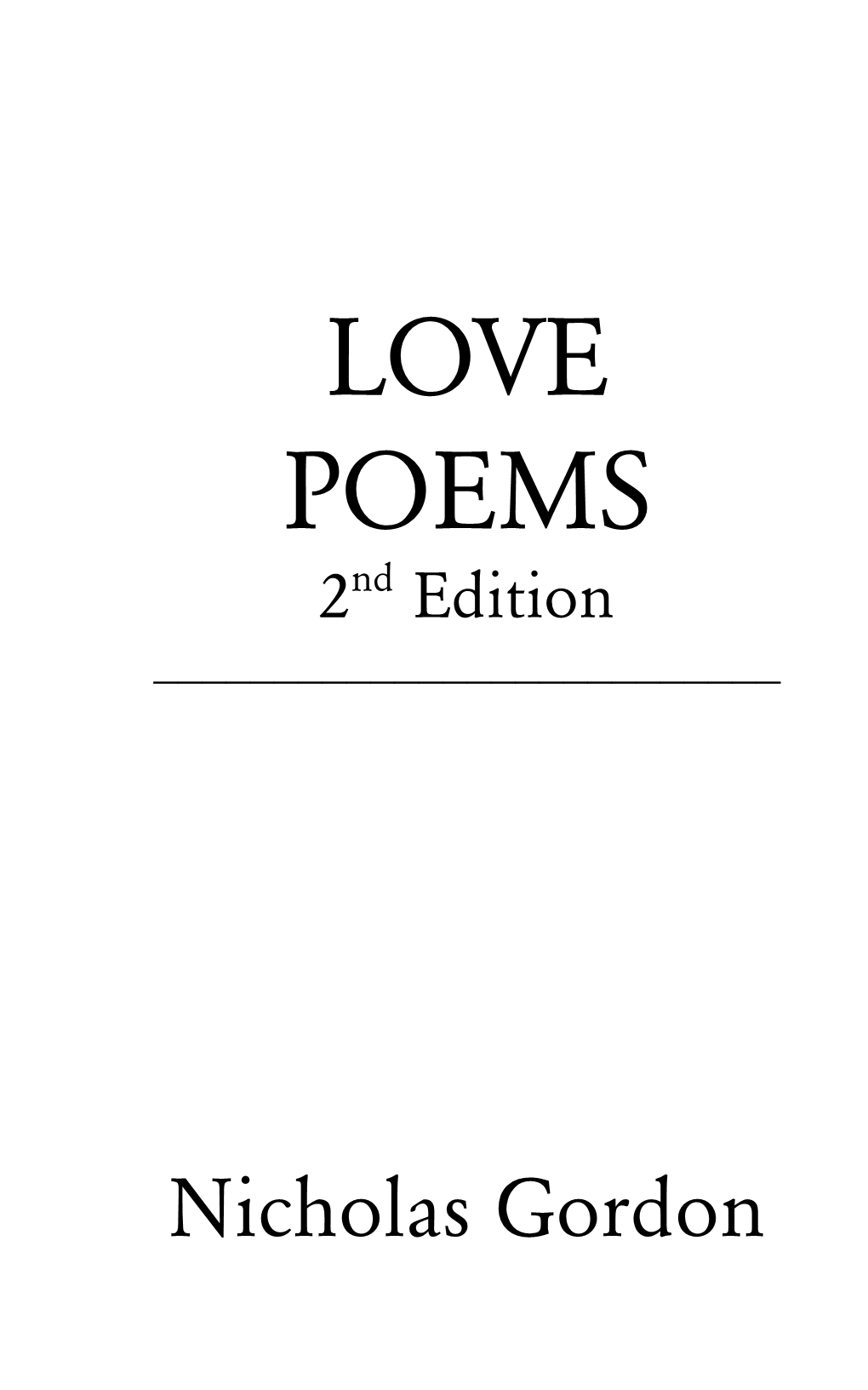 LOVE POEMS 2Nd Edition ______