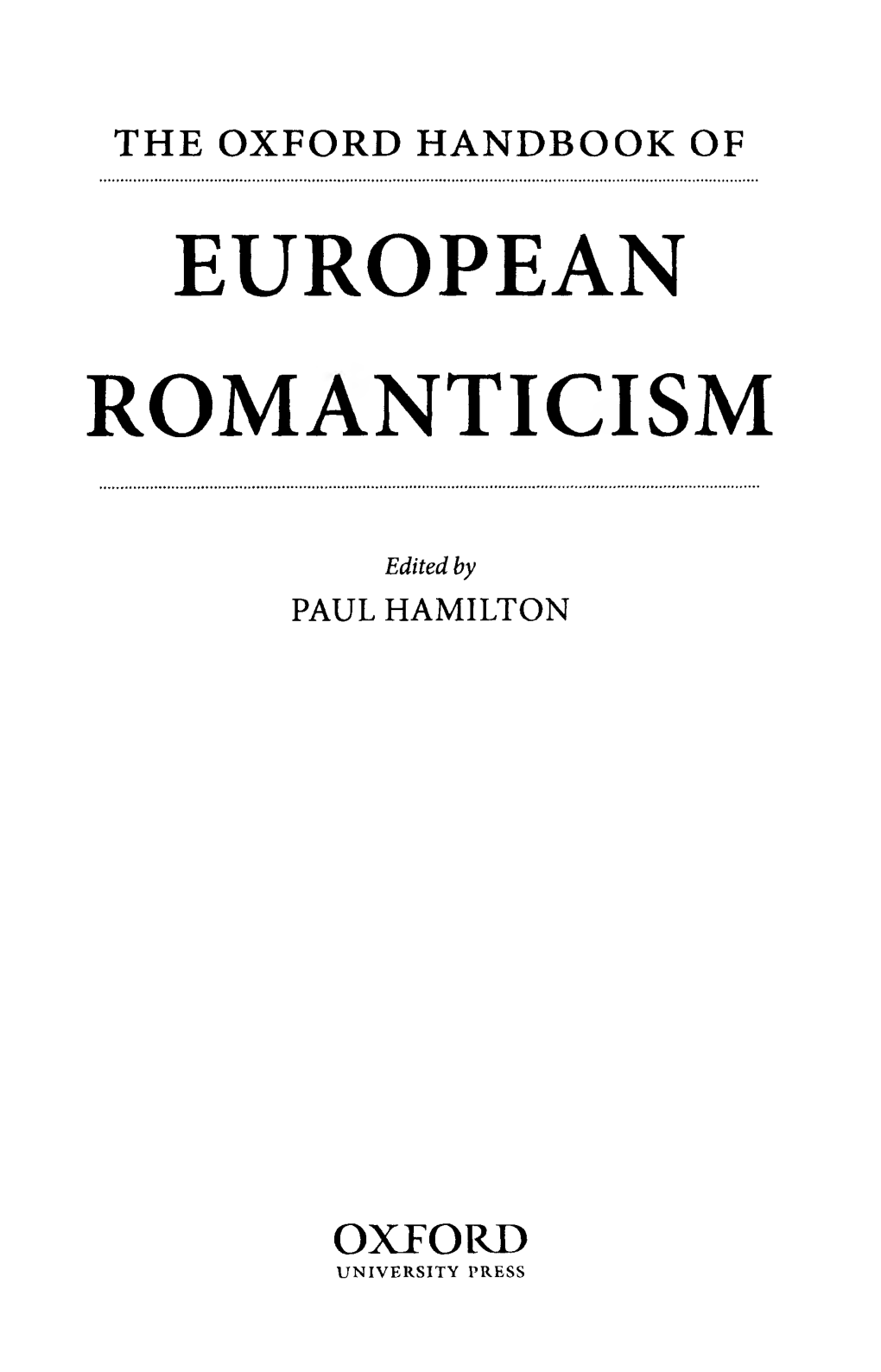 European Romanticism