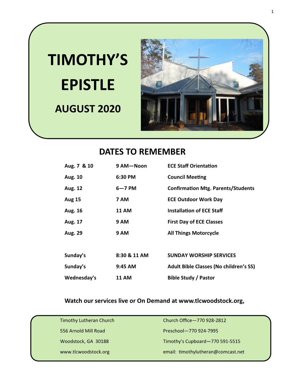 Timothy's Epistle